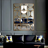 "Modern DD Mirror from Daleenz Store showcasing a sleek, minimalist design with bold, clean lines, mounted on a modern interior wall."