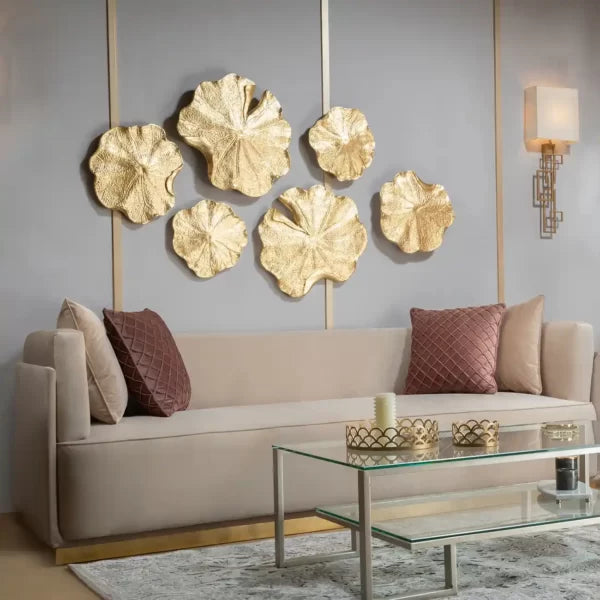 "Modern Aquatic Set Wall Décor from Daleenz Store featuring a collection of ocean-themed wall accents with smooth, modern lines in a contemporary interior."

