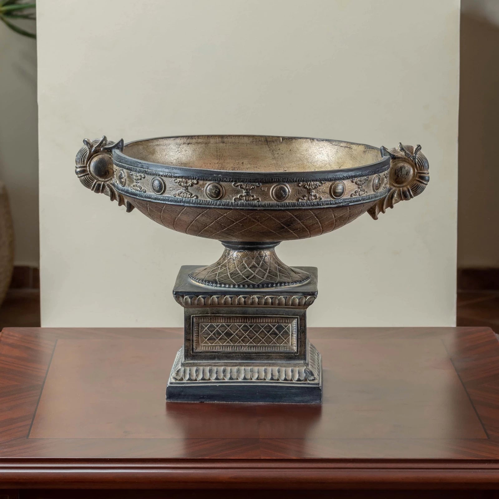 Classic Ashoury Dish used as a table accessory, featuring elegant curves and traditional detailing, styled on a tabletop setting.


