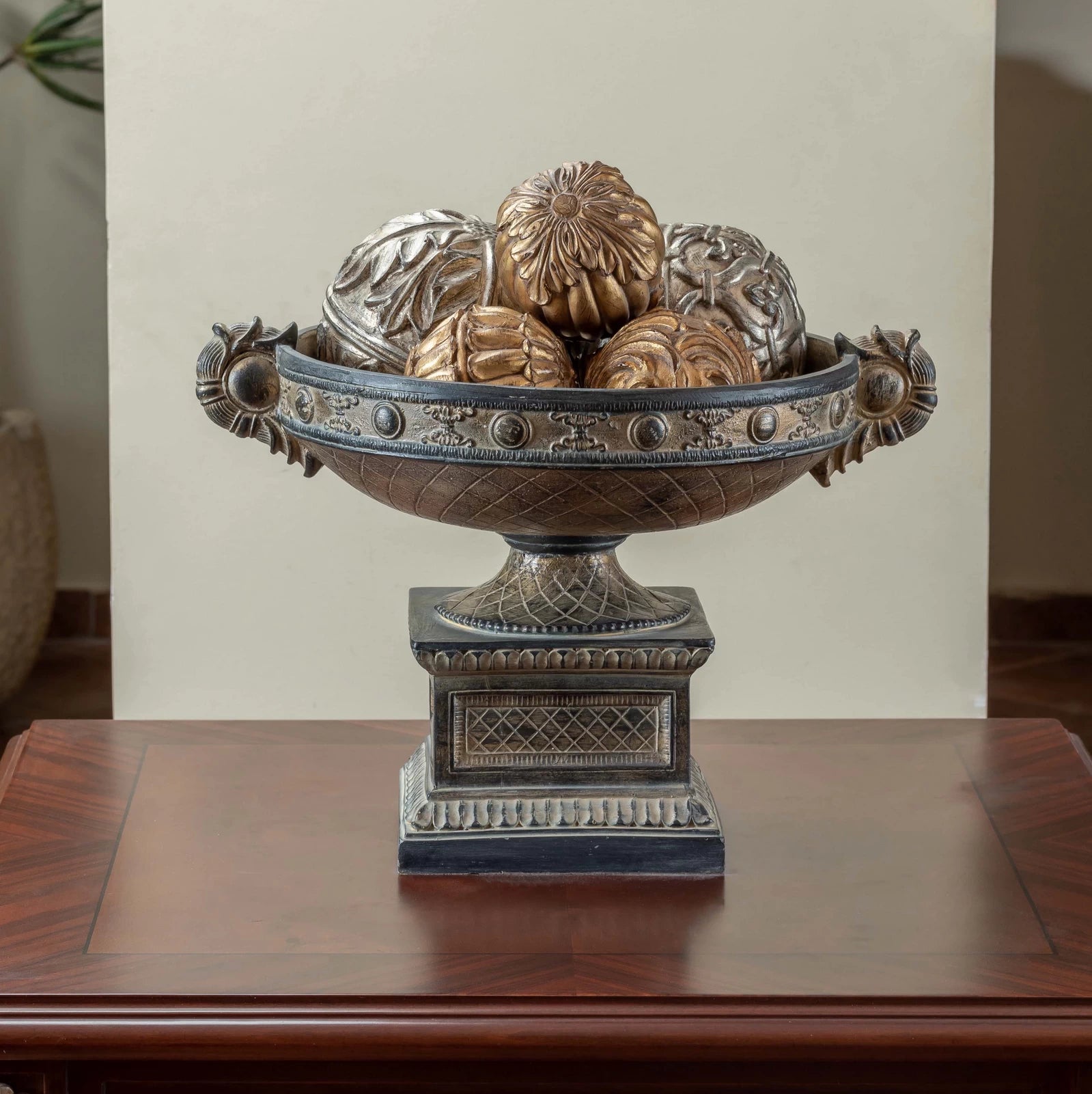 Classic Ashoury Dish with elegant, traditional detailing, displayed as a sophisticated accent piece on a modern tabletop.

