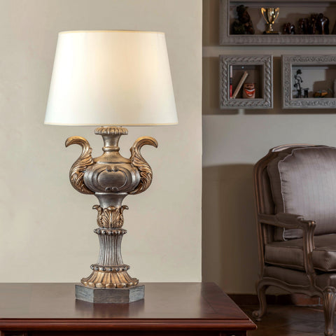 Classic Coloneil Table Lamp with vintage-inspired design on a bedside table – soft ambient lighting for elegant interior decor.

