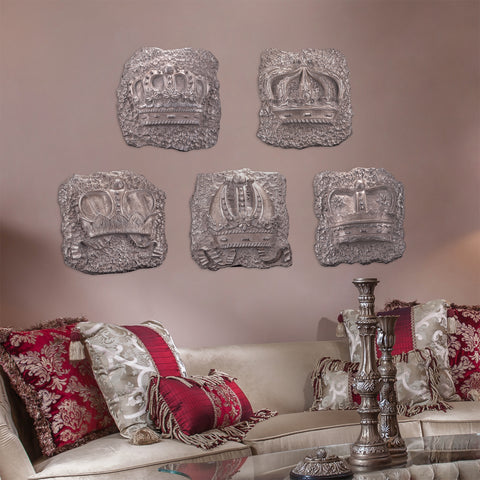 Classic Crowns Tableaux wall decoration featuring elegant royal crown designs, available at Daleenz Store


