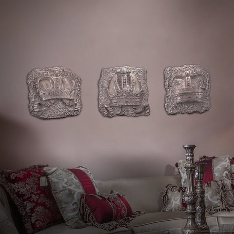 Classic Crowns Tableaux wall decoration featuring elegant royal crown designs, available at Daleenz Store


