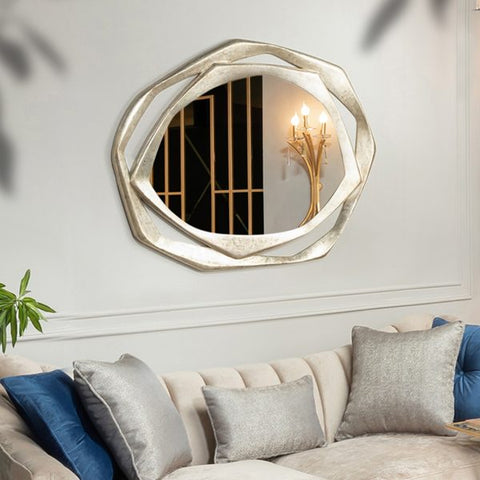 "Modern Ego Mirror from Daleenz Store featuring a striking, contemporary design with clean lines, displayed on a minimalist interior wall."

