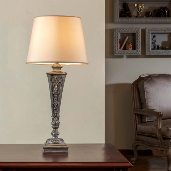 Classic Fine Art 5 Table Lamp with artistic base and elegant lampshade – stylish lighting for modern and classic interiors.

