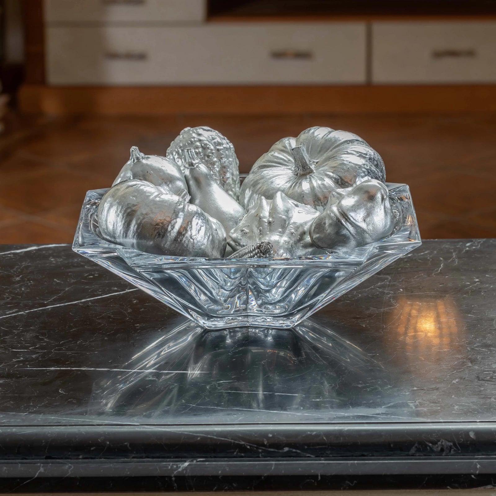 Classic 10-piece decorative fruit set displayed on a table, featuring elegant craftsmanship and vintage-style detailing.

