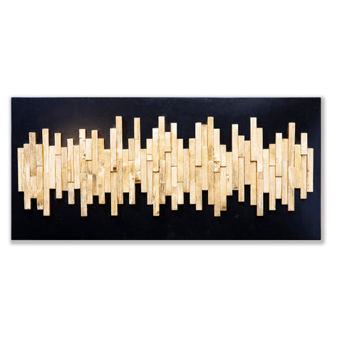 Golden Fingers on Black Wall Decor