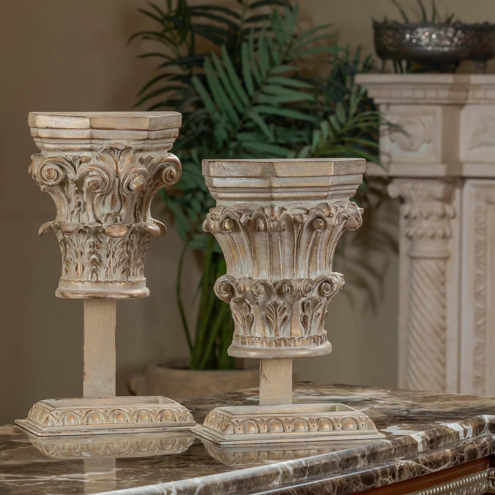 Classic Kamakem Gold table accessories with a luxurious metallic finish, displayed on a tabletop for an elegant home décor look.

