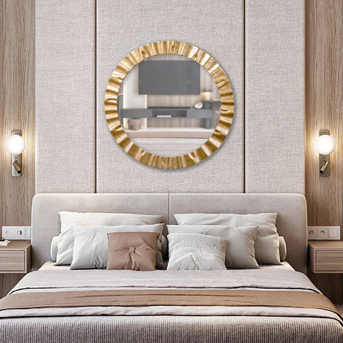 "Modern HARIRY 95 Mirror from Daleenz Store, showcasing a sleek rectangular frame with minimalist detailing, mounted on a modern interior wall."

