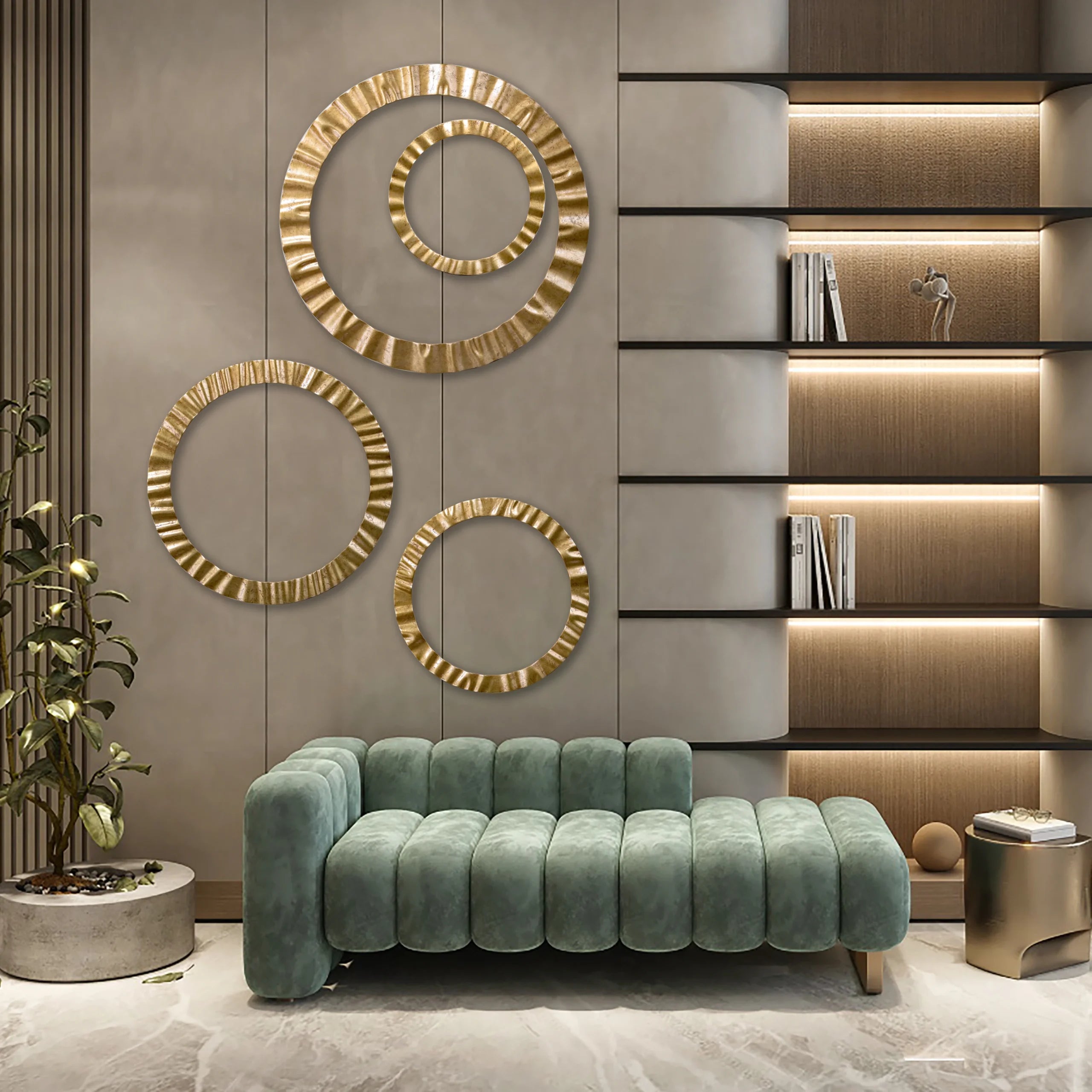 "Modern HARIRY Frames Set of 4 from Daleenz Store featuring clean-lined, coordinated wall frames displayed in a contemporary home setting."

