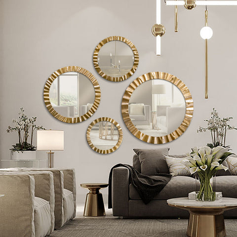 "Modern HARIRY mirror from GROUP 4 collection featuring a sleek, frameless design displayed in a contemporary living room setting."


