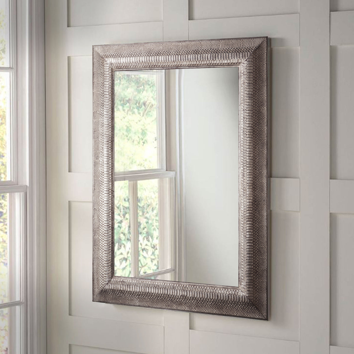 "Modern Hayat Mirror from Daleenz Store featuring a sleek, artistic frame with a contemporary touch, displayed in a stylish modern interior."

