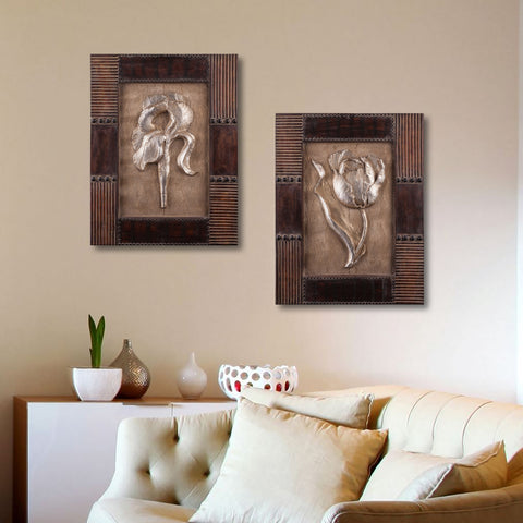 "Modern Jungle 1 & 2 Wall Decor from Daleenz Store featuring vibrant, nature-inspired designs with lush greenery, creating a serene, tropical vibe in a contemporary interior."

