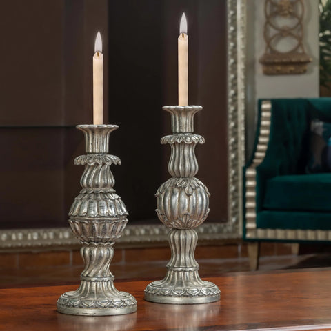 Classic Kora Set Candle Holders with elegant design, adding a touch of timeless sophistication and warm ambiance to home decor.

