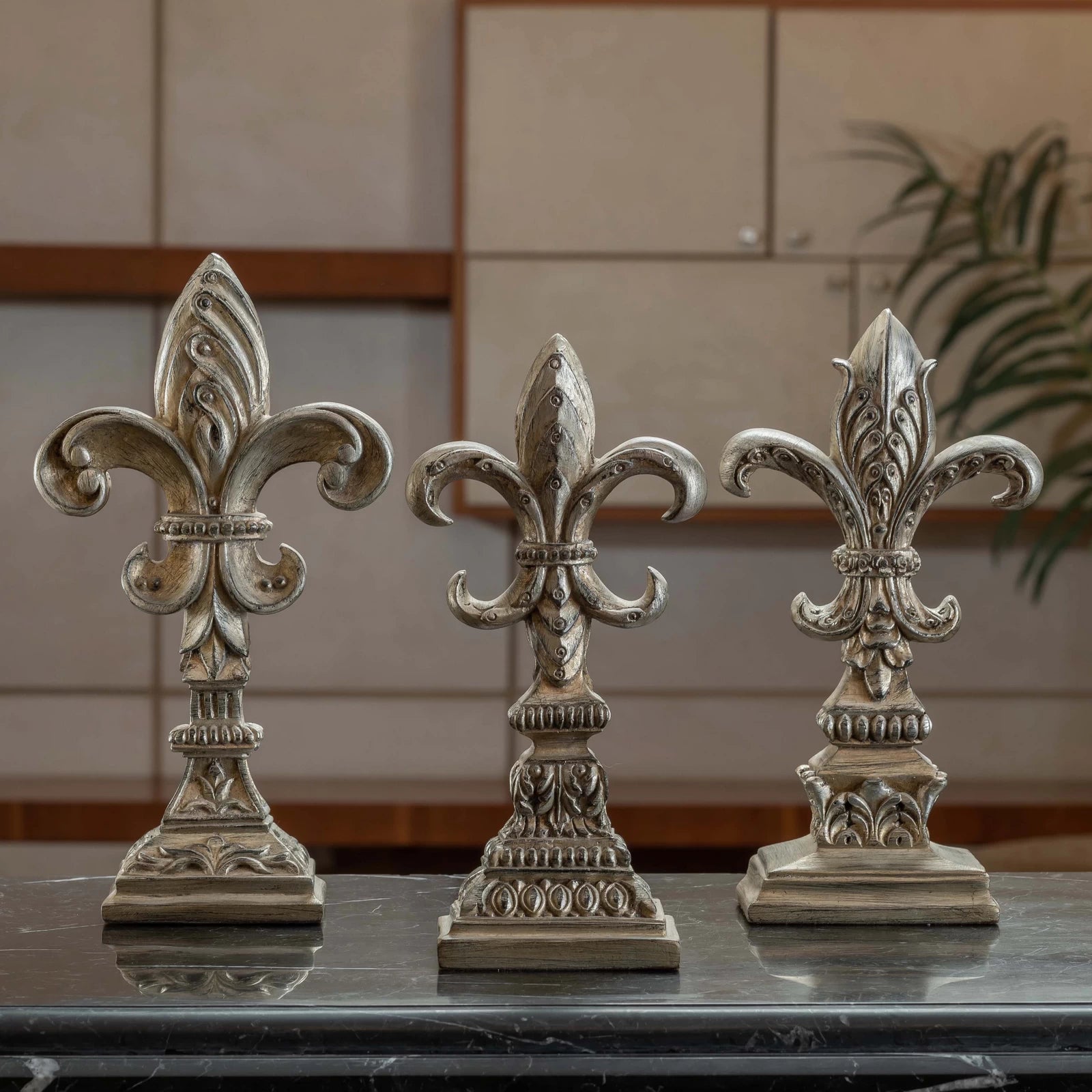 Classic Lis Flower table accessory with delicate floral design, displayed as an elegant decorative accent on a styled tabletop.

