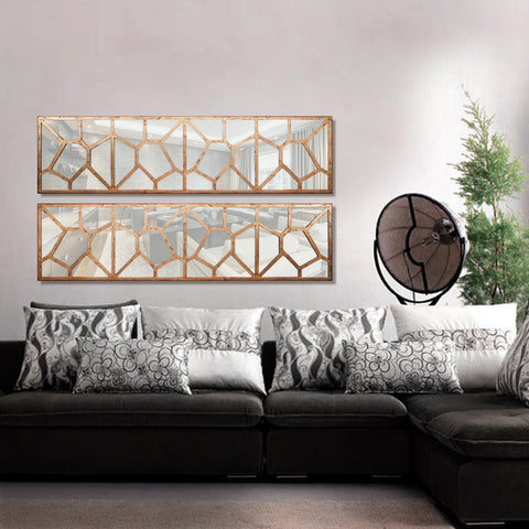 "Modern Longo Mirror from Daleenz Store featuring a tall, sleek frame with clean lines, mounted in a minimalist modern interior."

