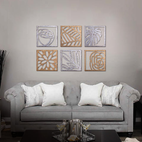 "Modern Metal Flower Wall Decor from Daleenz Store showcasing a beautifully crafted metal flower design, adding a touch of elegance and modern style to a chic interior."

