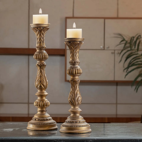 Classic Plants Set Candle Holders with intricate plant-inspired design, bringing elegant, nature-themed ambiance to your home decor.

