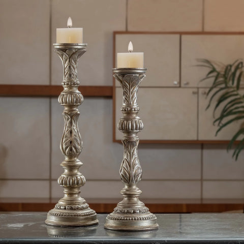 Classic Plants Set Candle Holders with intricate plant-inspired design, bringing elegant, nature-themed ambiance to your home decor.
