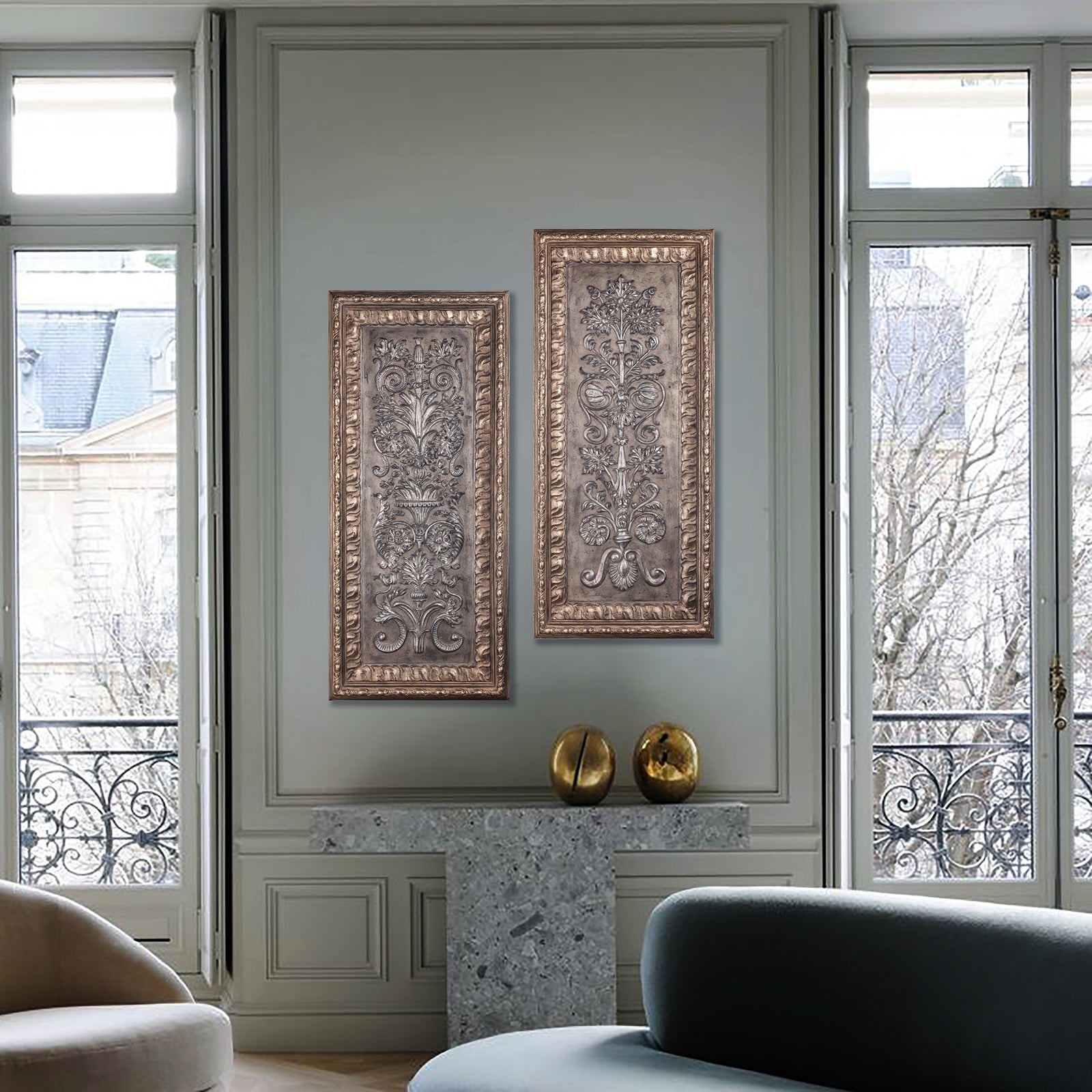 Classic Plants Tableaux Wall Decoration showcasing vibrant greenery, perfect for home decor at Daleenz Store.

