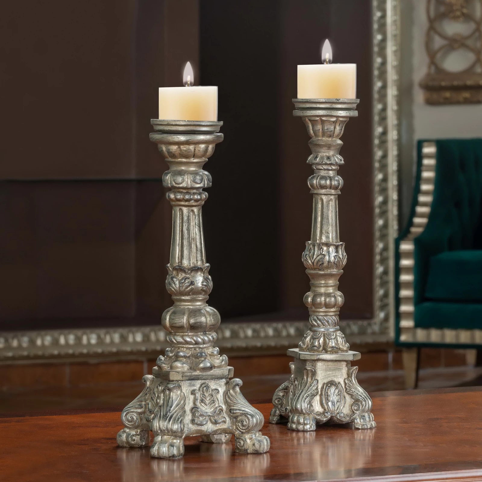 Classic Roumany Candle Holders with elegant design, bringing timeless beauty and a soft, ambient light to your home decor.

