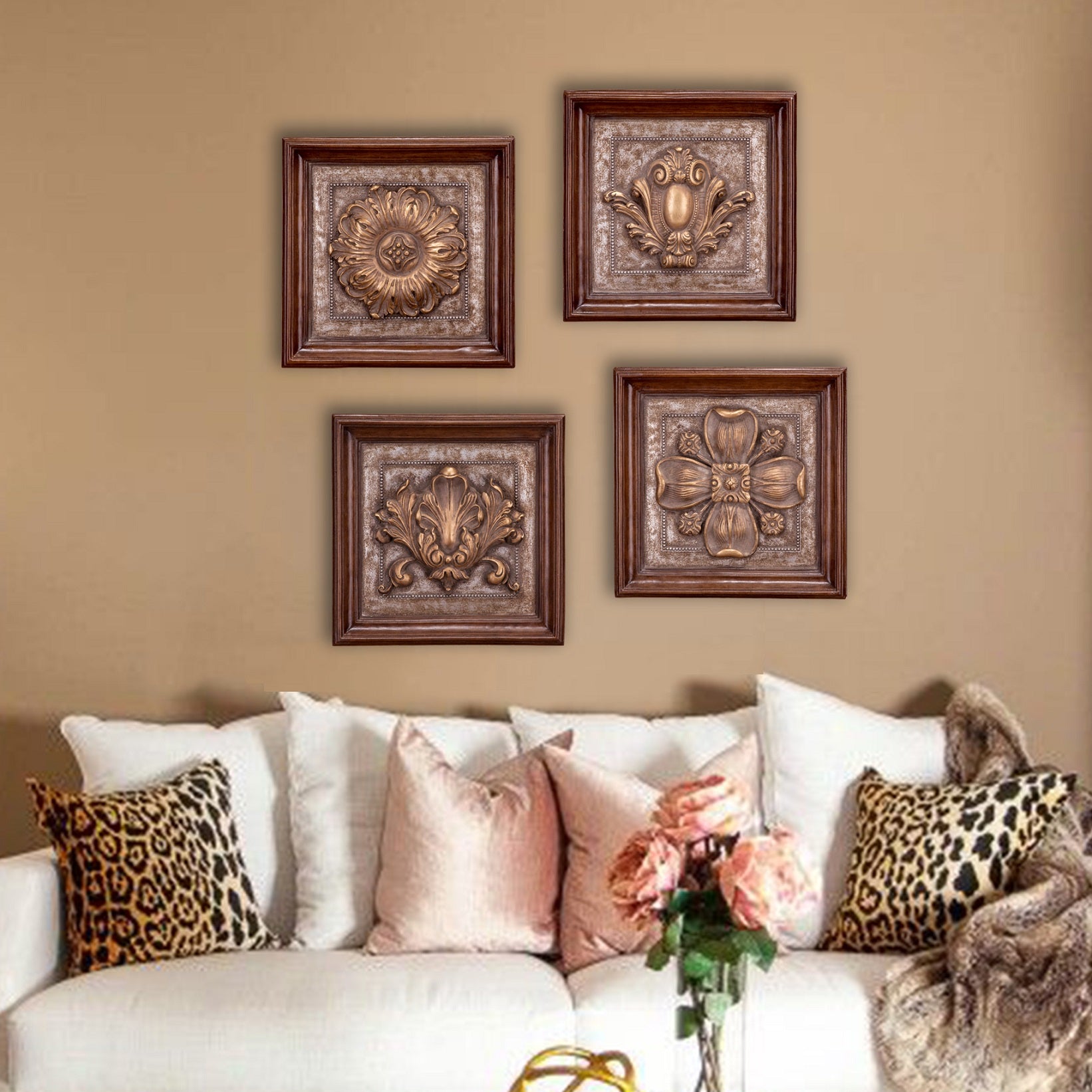 Rozetta Set Tableaux wall decoration featuring intricate classic patterns, available at Daleenz Store

