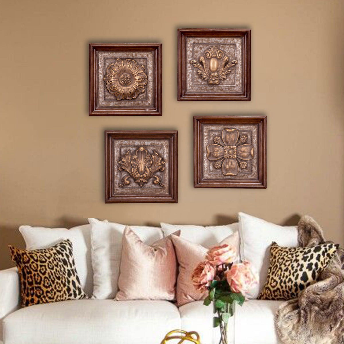 Rozetta Set Tableaux wall decoration featuring intricate classic patterns, available at Daleenz Store

