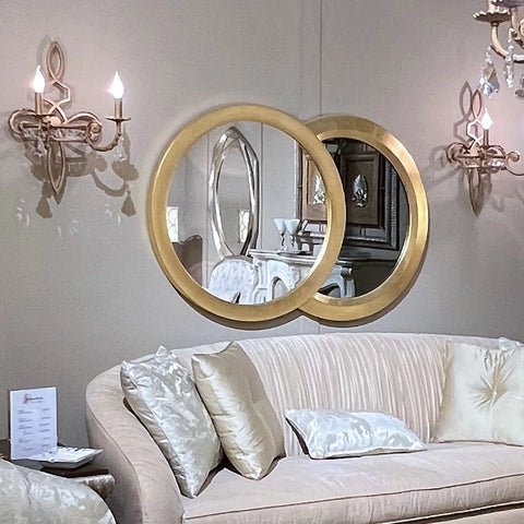 "Modern Sago Mirrors from Daleenz Store featuring minimalist circular frames, beautifully designed to enhance modern home décor."

