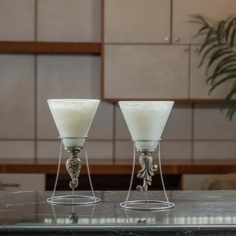Classic V Candle Holder with sleek, modern design, providing stylish and ambient lighting for home decor.





