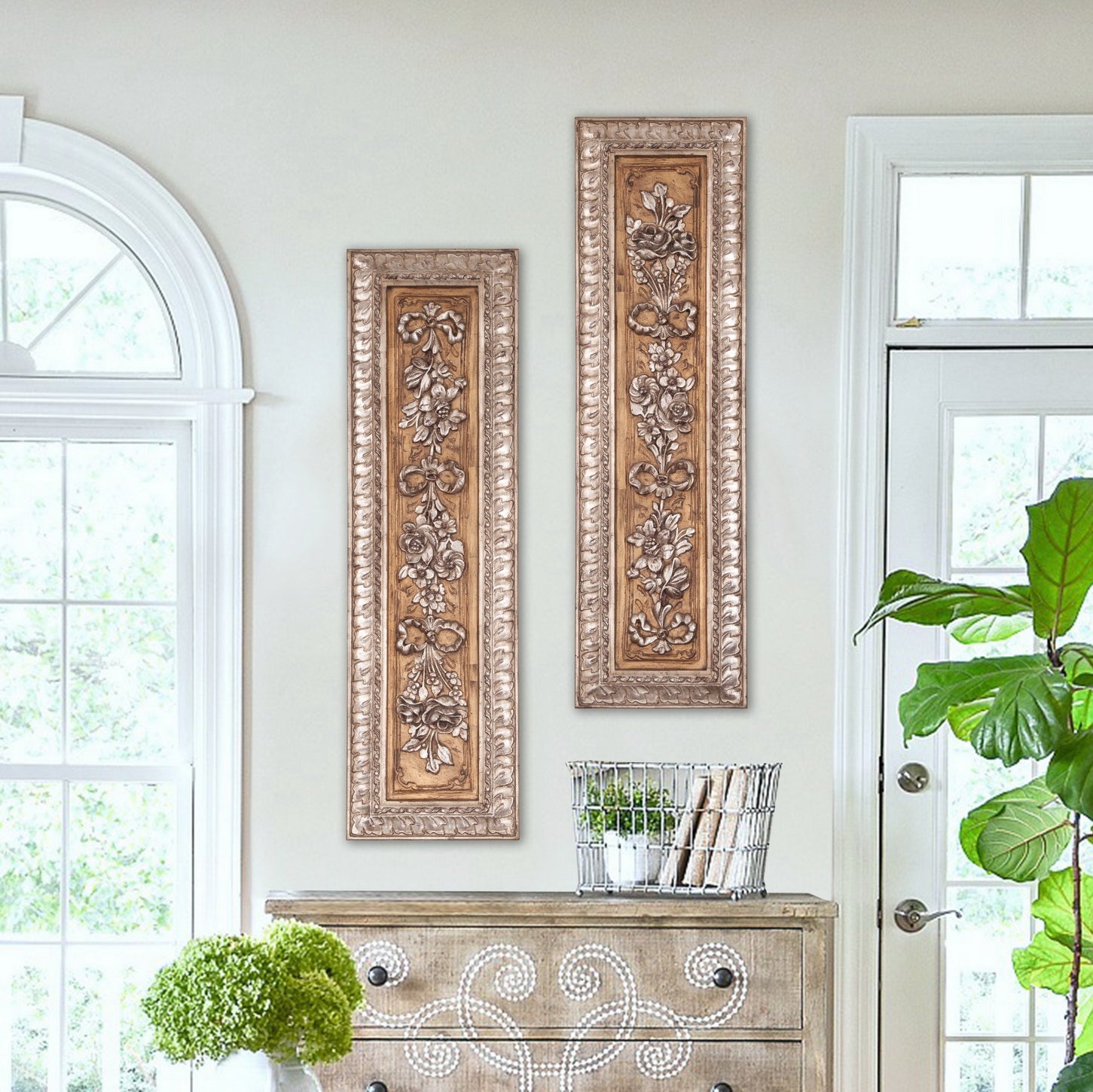 Classic Ward Tableaux wall decoration hanging in a modern living room interior

