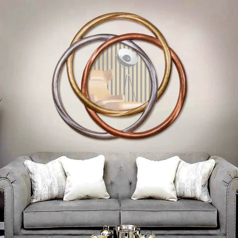 "Modern Trecedess Mirror from Daleenz Store featuring a unique, artistic shape with a sleek modern finish, displayed in a stylish contemporary space."

